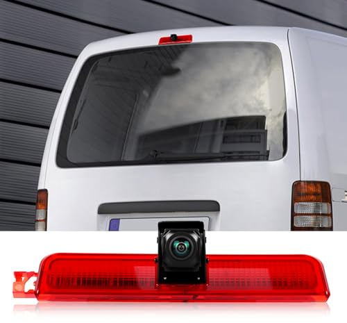 SIXWIN 720P Rückfahrkamera mit Bremsleuchte, Auto Rückfahrkamera für VW Caddy 2003-2015,140° Weitwinkel, IP67 wasserdicht, Nachtsicht mit 10 m Kabel