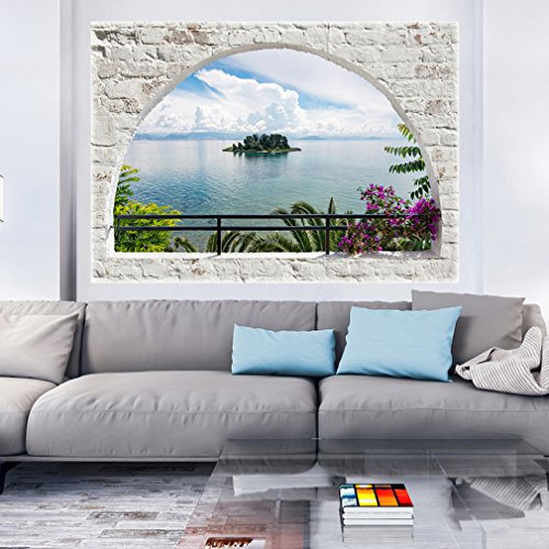 decomonkey | Optische Täuschung | Weitblick Fensterblick 3D Wandillusion ca 210x150 cm Wandbild Fototapete Tapete Poster XXL Vlies Leinwand Bilder Dekoration TOC0041aL
