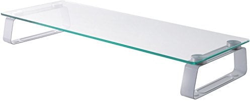 Deleycon Monitor Table - White Metal Monitor Stand - 20 Kg Load Capacity