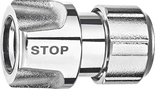 Geka 841CY Schlauchstück Stecksystem 1/2 Zoll mit Wasserstopp 13 mm, Silber, 18 x 8 x 13 cm