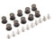 Dophee 30PCS Antique Bronze Drawers Knobs, Furniture Knobs 0.28x 0.39 Mini Handles Dollhouse Knob Pulls for Cabinet Dresser Closet Chest Drawer Bin Jewelry Box Wooden Cases