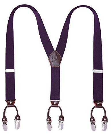 KANGDAI Herren Hosenträger 6 Clips Heavy Duty Men Braces Y Zurück 20 Farben Durable Elastic Verstellbare Hosenträger Starke Metall Clips Hosenträger