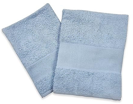 Panini-Textilien, Set/Paar Handtücher, große und kleine Aida-Stoffe 9 cm für Stickereien, 100% Baumwolle, hergestellt in Italien – Gästetücher, Handtücher für Badezimmer