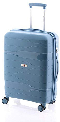 GLADIATOR Trolley aus Polypropylen, 60 cm, 4 R, ausziehbar, Reißverschluss, Freizeit und Sportwear, Erwachsene, Unisex, Blau (Blau)