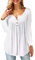 Florboom Ladies Henley Top Casual Long Sleeve Swing Tunic Shirts White 8-10