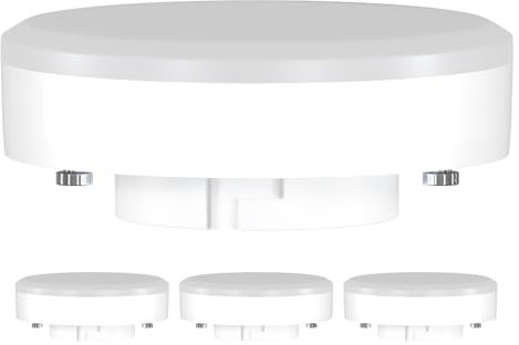 ledscom.de 4 Stück GX53 LED Leuchtmittel, warmweiß (2700 K), 10,6 W, 1038lm, 115°, matt
