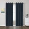 CUCRAF Gardinen mit Ösen Vorhang Blickdicht 2er Set H175 x B140 cm Thermovorhang Kälteschutz Navy Blau Verdunklungsvorhänge, Weich und Langlebig Schallschutz Vorhang für Schlafzimmer Wohnzimmer