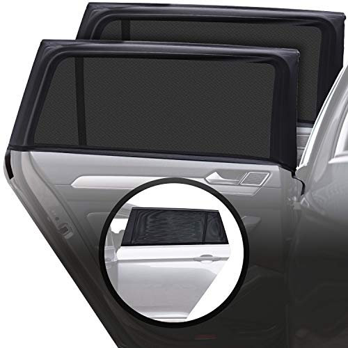 Caramaz Protección Solar para Coche y bebé, con protección UV, 2 Unidades, con Estampado cariñoso, Cobertura sin Huecos, Talla M