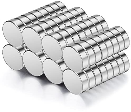 Neodym Magnete 64 Stücke, Wukong Mini Kühlschrankmagnete 8x3 mm Ultra Starke Supermagnete für Whiteboard, Magnettafel, Magnetboard, Mikrowelle, Backofen inkl. feines Aufbewahrungsbox