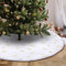 JOYUE Gonna Albero di Natale Bianco, 78 cm Copri Base Albero Natale, Tappeto Albero di Natale, Peluche Copertura Base Albero Natale per Albero di Natale Decorazione Natalizia (Oro)