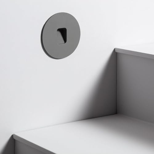 LEDKIA LIGHTING LED-Wandeinbauleuchte Aussen 2W Rund Grau Grasset 4000K Neutralweiß