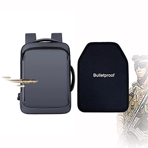 Kugelsicherer Rucksack, Antibullet-Schultaschen, Körperpanzer mit großer Kapazität, for Erwachsene, Studenten, Unternehmenselite, Polizei (Color : Gray)