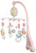 Mobiles pour Lit de Bébé Clochette Jouet Musical avec Hochet Suspendu Projecteur Veilleuse Boîte à Musique Jouet Rotatif pour Nouveau-nés avec Télécommande, rose (23.5 * 59cm-rose)