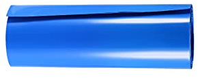 Rebower Heat Shrink Tube Thin PVC Battery Wrap, [for Electrical DIY, Diy Battery Pack] - 210mm Flat 1 M Long/Blue / 1 Pcs