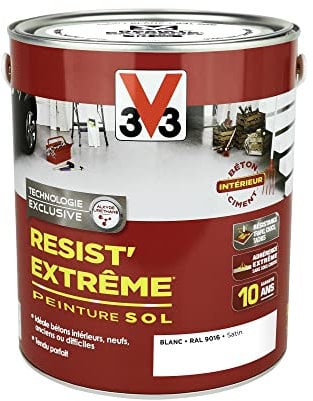 V33 Peinture sols garage - Résist'extrême® - Blanc 2,5L