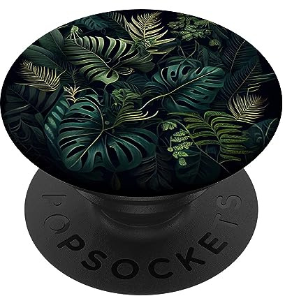 Grüner botanischer Dschungel Wildblätter PopSockets Klebender PopGrip