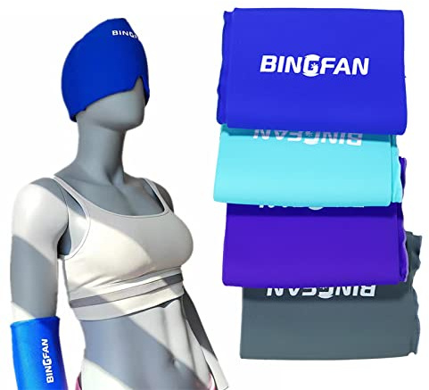 Tuzsocr Eisbeutel für Knie oder Ellenbogen für heiße und kalte Therapie, Eisbeutel aus Gel für Verletzungen, Knie, Eisbeutel mit elastischen Gurten, zur Linderung von Schwellungen, Verstauchungen,