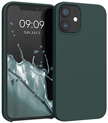 kwmobile Case Compatible with Apple iPhone 12 mini Case - TPU Silicone Phone Cover with Soft Finish - Blue Green