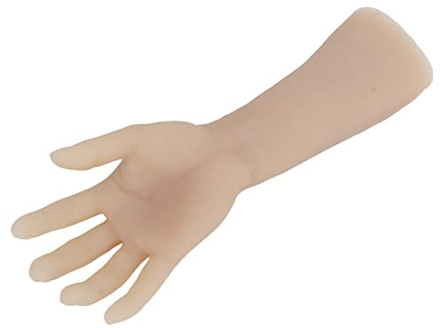 Asixxsix Main de Pratique de Tatouage, Bras de Pratique de Tatouage en Silicone Faux Tatouage Main 13.8 Pouces Longueur Fausse Peau de Tatouage factice pour tatoueurs et débutants (Main Droite)