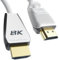 KabelDirekt – Cable HDMI 2.1 8K, edición Gamer certificada – 3m (8K@60Hz, Ultra High Speed/48G para 10K, 8K o ultra rápido 144Hz a 4K, óptimo para PS5/XBO y PC Gaming, Monitor/TV, blanco)