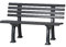 PROREGAL Gartenbank Antigua | 2-Sitzer | Graphitgrau | HxBxT 74x120x54cm | Witterungs- & UV-beständiger Kunststoff | Parkbank Sitzbank Außenbereich Garten Balkon Terrasse