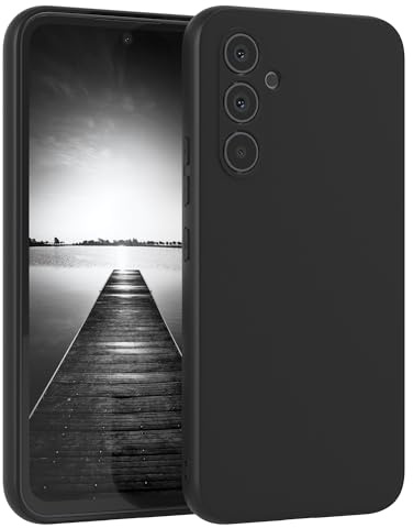 EAZY CASE - Silikonhülle für Galaxy A54 Hülle Silikon Case Schwarz weich stoßfeste Handyhülle Schutzhülle mit Kameraschutz Dünn Premium Schutz Cover TPU Phone Bumper in Mattschwarz