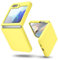 oakxco for Samsung Galaxy Z Flip 5 Case Silicone, Thin Slim Grip Soft Rubber Gel Protective Phone Case for Women, Matte Plain Solid Color Aesthetic Cute Girly Case with Camera Cover, Yellow