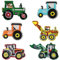 MEZHEN Traktor Patch zum Aufbügeln Bügelflicken Kinder Traktor Bestickt Aufbügler Patch für Kleidung Applique Flicken Patches für DIY T-Shirt Jeans 12 Stück