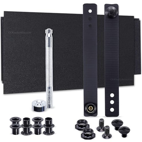 HolsterSmith DIY Sheath Making Kit - 1-Piece Design - KYDEX - P1 Texture - Black - IWB SoftLoops (Black) - (w/Mounting Hardware) - (w/Molding Foam and Eyelet Hand Setter)