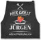 Schürze - Grillschürze Herren Männer - Hier grillt Name höchstpersönlich I Geschenk Grillen I Grill Geschenk I Lustiges Geschenk Papa I Vatertag I Geburtstag - 85x69 - Jeans Schwarz