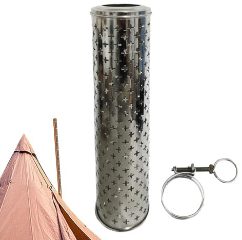 Imtrub Comignolo per Stufa a Legna, Comignolo per, Copertura per in Acciaio Inossidabile, Tubo di sfiato per Stufa Resistente al Calore per casa, Campeggio, Barbecue,