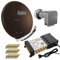 Fuba DAA 850 B Sat Anlage Aluminium Satellitenschüssel Braun mit PremiumX Multischalter 5/8 Switch und Quattro LNB für 8 Teilnehmer