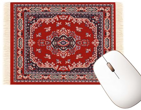 TOCCOOL Red Mouse Pad - Carpet Style with Persian Design, Comfortable and Durable, Ideal for Office or Computer Room Use (Red)
