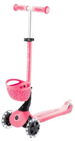 GLOBBER GO-UP Baby Lights 360° – Tretroller, Dreirad und Laufrad für Kinder – höhenverstellbares Kinderfahrzeug – 3rädrig bis 9 Jahre – Bunte LED-Leuchtrollen