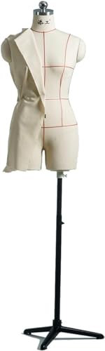 OZSSLJJ Große Nähschaufensterpuppen for Damen mit Stativständer, erwachsene Schaumstoff-Schaufensterpuppe for Schneider-Designer/Kleideranzüge(M 82)
