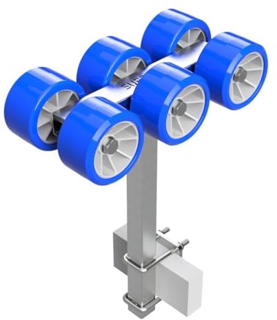 SUPROD 6er Sliprollen Slipwagen Sliphilfe Bootstrailer TPU Reifen RKSRLX-6-TPU, Ø 120 mm
