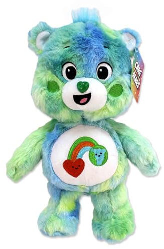 BEMIRO Glücksbärchi Kuscheltier – 30 cm, gestickte Augen, kuschelig weich, Original Lizenzartikel (Grün)