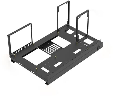 Open Frame Chassis - PC Test Bench, Vertical Mount Rack | High Airflow Motherboard Port, Case Design Vertical, Overclocking Do