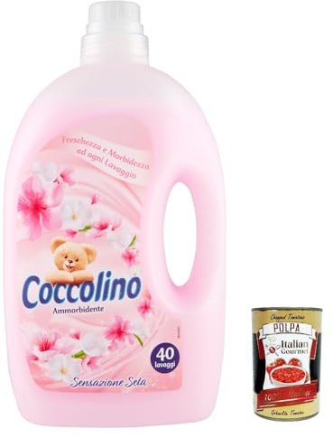 Coccolino Ammorbidente, Weichspüler Verdünnt seidiges Gefühl, 3 Liter + Italian Gourmet polpa 400g