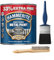 Hulthor Hammerite Black Metal Paint Kit – 1L (750ml + 33% Extra Free) Direct to Rust Metal Paint for Gates, Railings, Fences, and Furniture 2 Brush and Wire Brush – Indoor & Outdoor Use