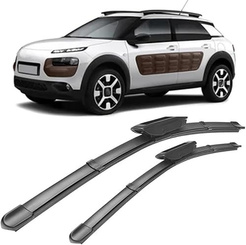 zhaojiangan 2PCES Essuie-Glace Avant en Caoutchouc,pour Citroen C4 Cactus 2014-2018 Balais D'essuie Glace Avant,Construction de Pointe,Facile à Installer