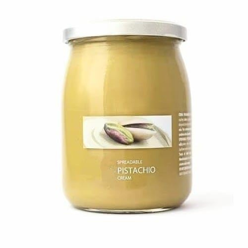 TRIZINGA Pistachio Cream Spread 600g Glass Jar – 100% Natural Pistachio Butter – Rich, Smooth, Sweet & Savory – Nut Spread for Toast, Desserts, & Baking