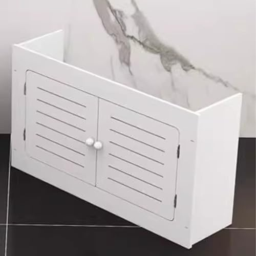 WANGRUIERHA White Small Radiator Cover, Louvered Radiator Covers for Home, Magnetic door Design, Covering Messy Pipes, Suitable for Living Room, Bedroom, Bathroom, Kitchen(50x20x40cm/20x8x16in)