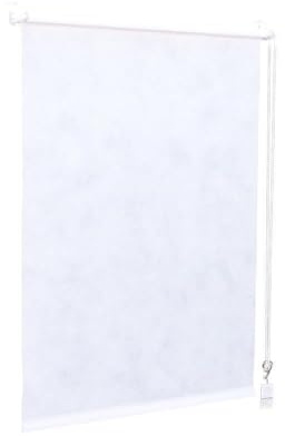 Sekey Verdunklungsrollo ohne Bohren Klemmfix 50 cm breit, Vliesstoff Seitenzugrollo Hitzeschutz Sichtschutz und Sonnenschutz Wandmontage Deckenmontage Klemmrollo, 50 x 130 cm, Weiß Vliesstoff