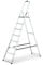 DRABEST Leiter PRO Serie Mehrzweckleiter 8 Stufen Klapptrittleiter Alu Leiter mit Arbeitsschale Stehleiter Belastbar bis 150 kg kostenloser Haken