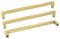 goldenwarm Brushed Brass Cabinet Handles Filing Cabinet Handles -LSJ12GD288 Kitchen Cabinet Door Handles 288mm Hole Centers Square Cupboard Door Handle 5 Pack
