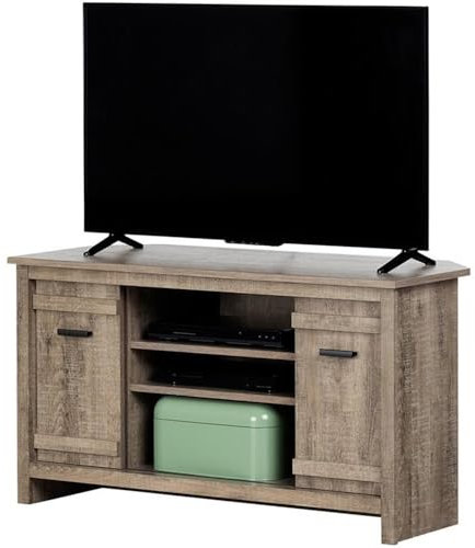 South Shore 11927 Exhibit Corner Stand Tvs up to 42'', 0, Weathered Oak