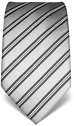 Vincenzo Boretti Herren Krawatte reine Seide gestreift edel Männer-Design zum Hemd mit Anzug für Business Hochzeit 8 cm schmal/breit