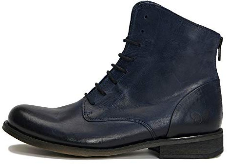 Felmini - Scarpe Donna - Innamorarsi Com BEJA 1072 - Stivaletti Chiusura Lampo - in Pelle Genuina - Blu - 37 EU Size