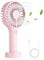 Hianjoo Mini USB Ventilator, Tragbarer Wiederaufladbar Handventilator und Standbar Lüfter für Zuhause Outdoor und Büro [3 Geschwindigkeit Einstellbar]-Pink